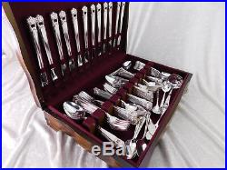 1847 Rogers Eternally Yours Silver Plate flatware Grille set 92 pcs boxed