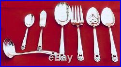 1847 Rogers Eternally Yours Silverplate Deco Neoclassic For 8 Orig Case 47pc Euc