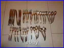 1847 Rogers FLAIR International Silver plate Flatware Set 39 Pieces