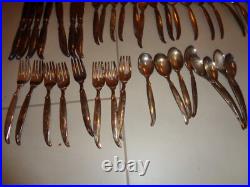 1847 Rogers FLAIR International Silver plate Flatware Set 39 Pieces