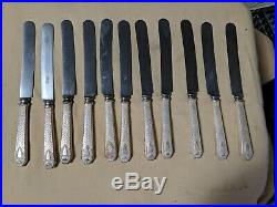 1847 Rogers HERALDIC Silverware Set Hand Hammered Effect 73 Pieces FREE SHIP
