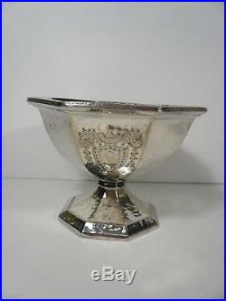 1847 Rogers Heraldic Coffee Pot, Creamer, Sugar Bowl with Lid, Waste Bowl