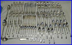 1847 Rogers IS USA Silverplate Flatware Adoration 91pc. Set