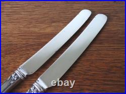 1847 Rogers International CHARTER OAK Silverplate OLD FRENCH All 6 Knives 9 3/4