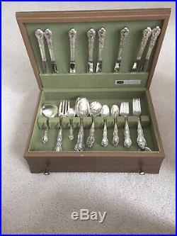 1847 Rogers/International HERITAGE Silver Plate Service for 8 +++ 55 PCS +Chest
