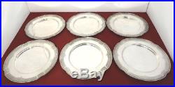 1847 Rogers International Silver ANCESTRAL 6 Dinner Plates Super Scarce c1924