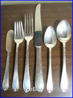 1847 Rogers LOVELACE 1938 silverplate 79 pc service for 12 with drawer chest