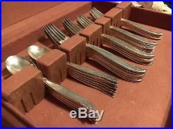 1847 Rogers Leilani 1961 silverplate 60 Pc. COMPLETE SET for 12 vintage chest