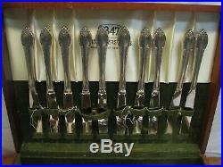 1847 Rogers Remembrance 81pc Silver Plate Flatware Set withBox Heavy Weight svc 12
