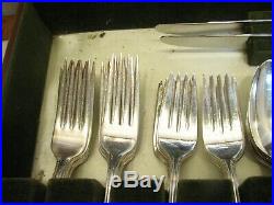 1847 Rogers Remembrance 81pc Silver Plate Flatware Set withBox Heavy Weight svc 12