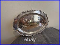 1847 Rogers Silver Plate 15 Oval Platter Magic Rose pattern RARE