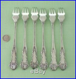 1847 Rogers Silverplate CHARTER OAK (6) Cocktail / Oyster Forks 6 1/4 long