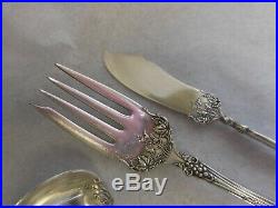 1847 Rogers Vintage Grape 1904 Silverplated Service For 6 & 5 Servers Monogram B