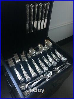 1847 Rogers Vintage Grape Silverplate Flatware Xs Service For Six 104 Pieces