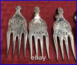 1847 Rogersvintage Grape Pattern(6)cheese Markersbuffet/charcuterie