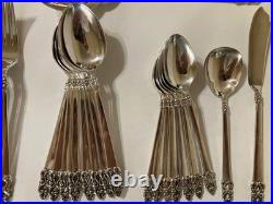 1847 rogers bros 1969 King Frederick Royal Empress Silver Plate Flatware, 47pc