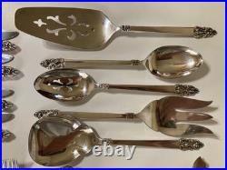 1847 rogers bros 1969 King Frederick Royal Empress Silver Plate Flatware, 47pc