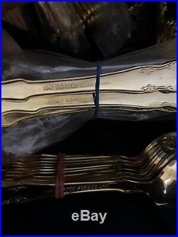 1847 rogers bros 24k gold plated silverware vintage VTG collectors set