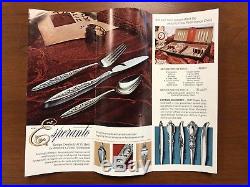 1847 rogers bros flair set vintage silverware flatware 65 pieces and wood case