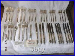 1847 rogers bros silverware engraved with first love 76 piece set
