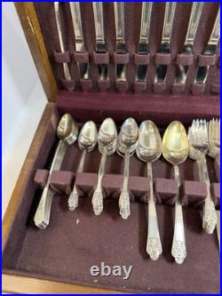 1847 rogers bros silverware (is) 56piece set Vintage Rare
