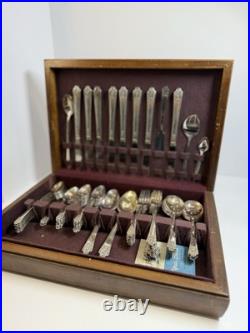 1847 rogers bros silverware (is) 56piece set Vintage Rare