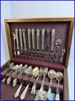 1847 rogers bros silverware (is) 56piece set Vintage Rare