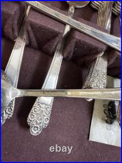 1847 rogers bros silverware (is) 56piece set Vintage Rare