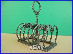 1860s ROGERS SMITH & CO Silver Plated napkin letter holder 6 Slice Toast Rack