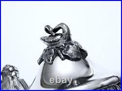 1861 Rogers Bros. Mfg Co. CIVIL War Aesthetic Figural Swan Leaf Weighted Teapot