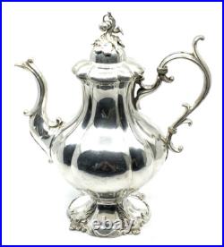 1870s Rogers Bros MFG Co Pumpkin Top Vines Floral Base Teapot Silver Plate 1870s Rogers Bros MFG Co Pumpkin Top Vines Floral Base Teapot Silver Plate