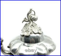 1870s Rogers Bros MFG Co Pumpkin Top Vines Floral Base Teapot Silver Plate 1870s Rogers Bros MFG Co Pumpkin Top Vines Floral Base Teapot Silver Plate
