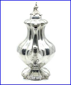 1870s Rogers Bros MFG Co Pumpkin Top Vines Floral Base Teapot Silver Plate 1870s Rogers Bros MFG Co Pumpkin Top Vines Floral Base Teapot Silver Plate