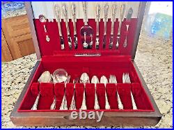 1881 ROGERS ENCHANTMENT SILVERPLATE 63 PCS. ONEIDA LTD. With ORIGINAL CHEST