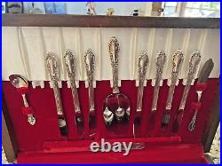 1881 ROGERS ENCHANTMENT SILVERPLATE 63 PCS. ONEIDA LTD. With ORIGINAL CHEST