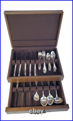 1881 ROGERS ONEIDA KING JAMES SILVERPLATE 43 Pcs FLATWARE Service for 8 +Serving