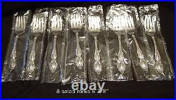 1881 ROGERS ONEIDA LTD. BAROQUE ROSE 62 Pieces Silver Plate New, never used