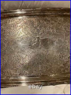 1881 Rogers 1930's Croydon Pattern Silver Plate Butler's Serving Tray