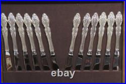 1881 Rogers/ONEIDA Baroque Rose Silverplate 65 Pc Service for 12 withChest uu 1881 Rogers/ONEIDA Baroque Rose Silverplate 65 Pc Service for 12 withChest uu