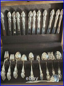 1881 Rogers Oneida BAROQUE ROSE Silverplate 114 Pc Silverware Set for 12