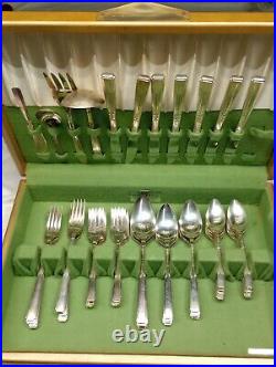 1881 Rogers Oneida Capri 55pc Silverplate Flatware Set Serv 7 +++