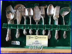 1881 Rogers Oneida Enchantment 65 Piece Silver Plate set, serves 8, impeccable