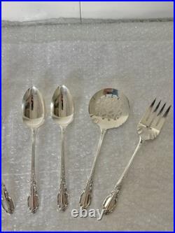 1881 Rogers Oneida Enchantment SS Silverware 5 Pc Service Set For 7 / 56 Pcs