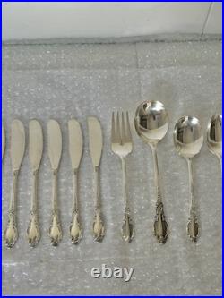 1881 Rogers Oneida Enchantment SS Silverware 5 Pc Service Set For 7 / 56 Pcs