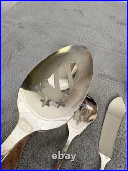 1881 Rogers Oneida Flatware Hammered FIRST COLONY Silverplate 43pc Service For 8