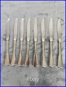 1881 Rogers Oneida Flatware Hammered FIRST COLONY Silverplate 43pc Service For 8