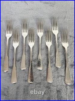 1881 Rogers Oneida Flatware Hammered FIRST COLONY Silverplate 43pc Service For 8