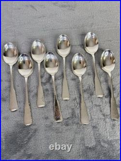 1881 Rogers Oneida Flatware Hammered FIRST COLONY Silverplate 43pc Service For 8