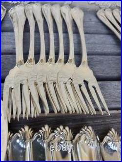 1881 Rogers Oneida KING JAMES Silverplate Service for 8 + serving pcs. Free Ship