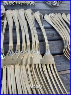 1881 Rogers Oneida KING JAMES Silverplate Service for 8 + serving pcs. Free Ship